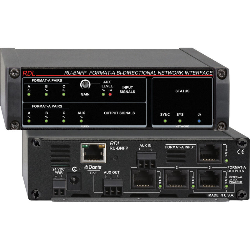 RDL RU-BNFP Format-A Network Interface (Bi-Directional, PoE)