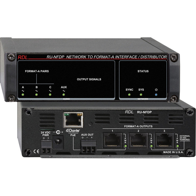 RDL RU-NFDP Network to Format-A Interface/Distributor (PoE)