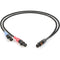 Remote Audio Balanced Stereo Breakout Cable with 2 TA3F to TA5F (18")
