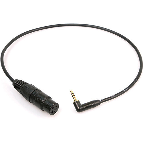 Remote Audio Unbalanced Adapter Cable XLR3F to 3.5mm RA TRS for Stereo Mini-Cam Inputs (18")