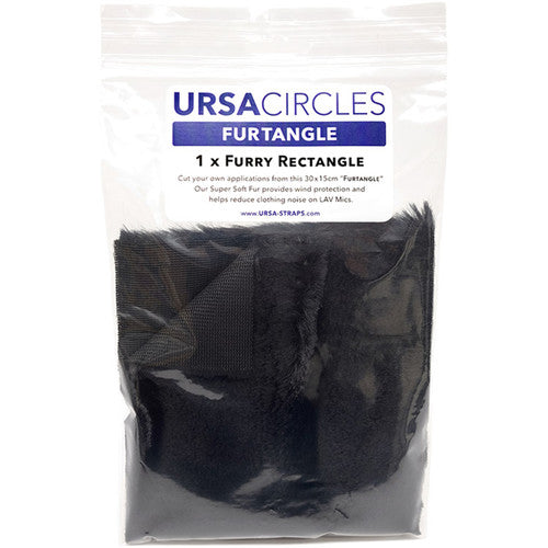 Remote Audio Ursa Tangle - Cut Your Own Application/30x15cm FurTangle for Lavs (Black)