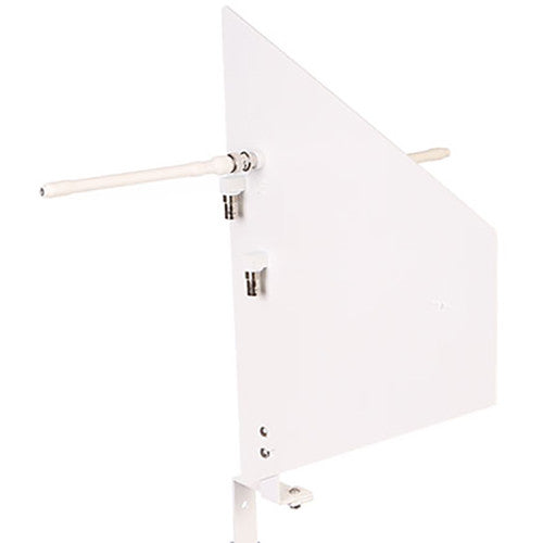 RF Venue Polarization Diversity Antenna with Wall Mount Bracket for UHF Wireless Microphone Systems (White)