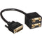 Rocstor DVI-I Male to Dual VGA Female Splitter Cable (1')