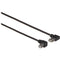 Rocstor Right Angle USB Type-A to Right Angle USB Type-B Cable (3', Black)