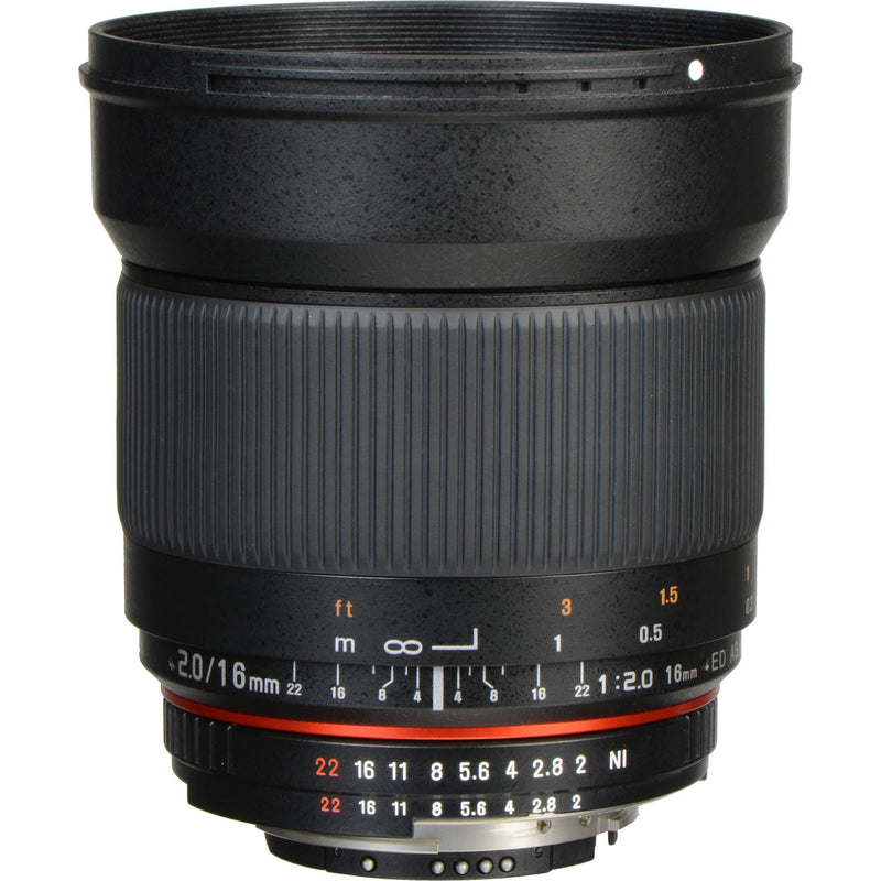 Rokinon 16mm f/2.0 ED AS UMC CS Lens for Nikon F Mount