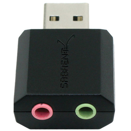 Sabrent AU-MMSA USB Stereo 3D Sound Adapter (Black)