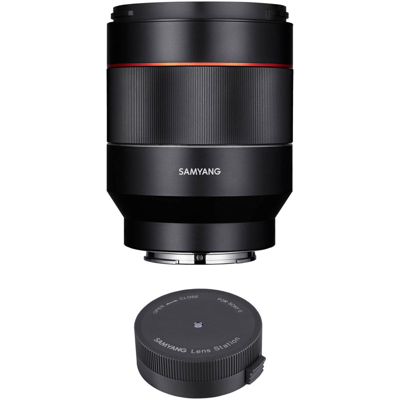 Samyang AF 50mm f/1.4 FE Lens with Lens Station Kit for Sony E