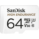 SanDisk 64GB High Endurance UHS-I microSDXC Memory Card with SD Adapter