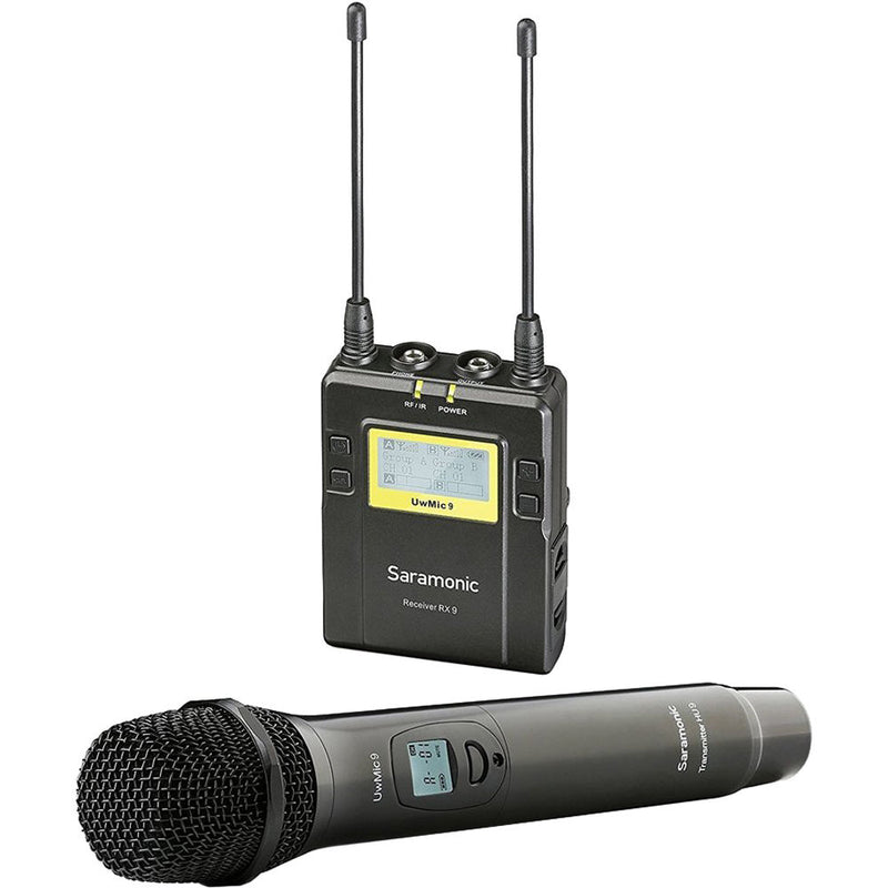 Saramonic UWMIC9RX9+HU9 UHF Wireless Handhald Mic with/Two-Channel Wireless Receiver