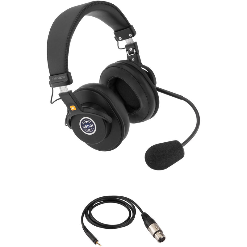 Senal SMH-1020CH Dual-Sided Communication Headset with 4-Pin XLRF Cable for PortaCom Systems