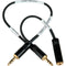 Sescom LN2MIC-ZMH6-MON 3.5mm Line to Mic DSLR Audio Cable for Zoom H6 with Headphone Monitoring Jack