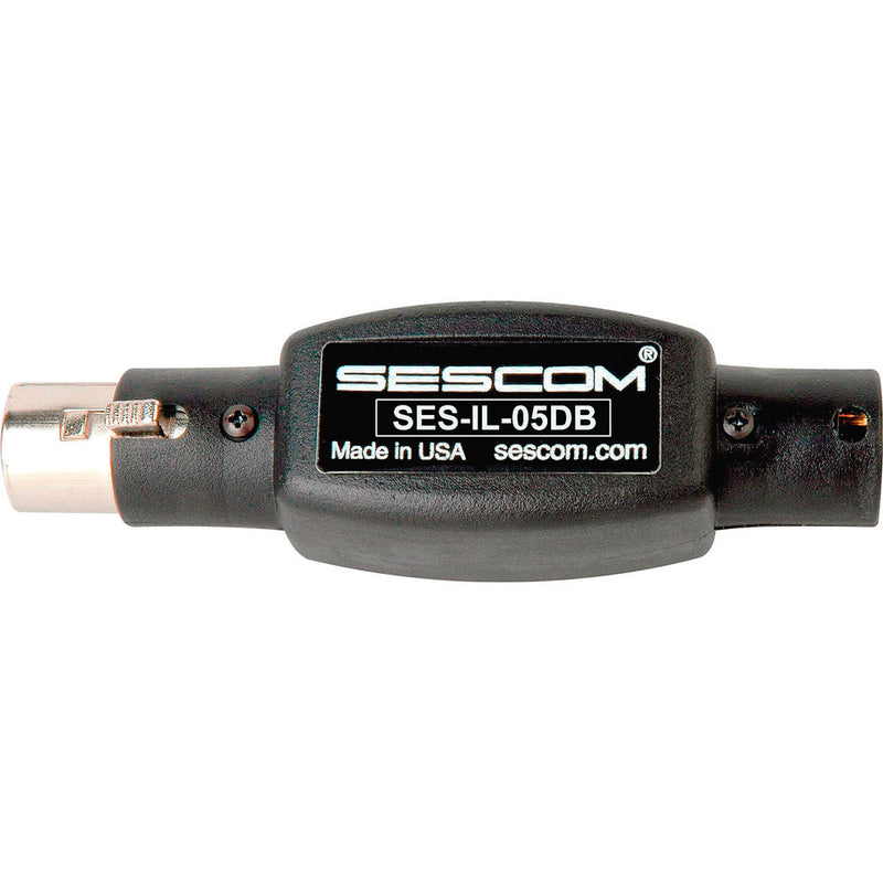 Sescom SES-IL-05DB XLR Male to XLR Female Inline Attenuate (-5 dB)