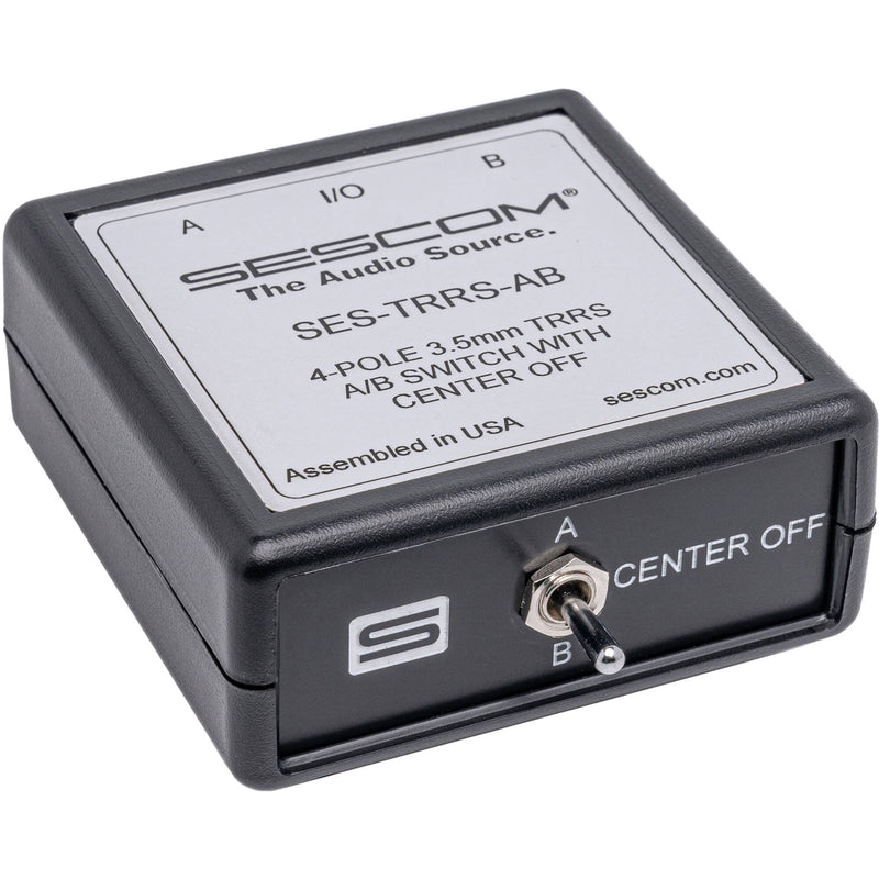 Sescom 3.5mm A/B Switch with Center Off Switch
