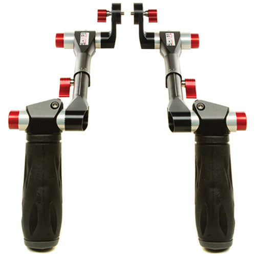 SHAPE Telescopic Handles with ARRI Rosettes (Black & Red)