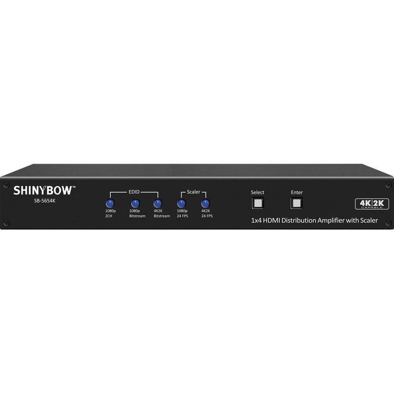 Shinybow 1x4 4K2K HDMI Distribution Amplifier with Scaler