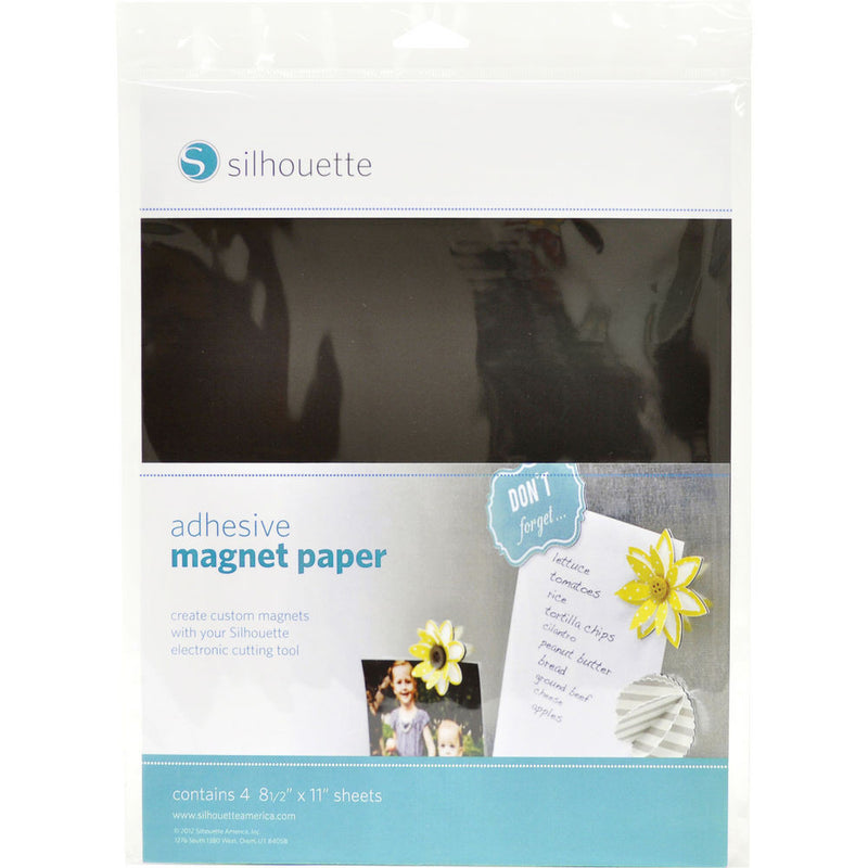 silhouette Printable Adhesive Magnet Paper (8.5 x 11", 4 Sheets)