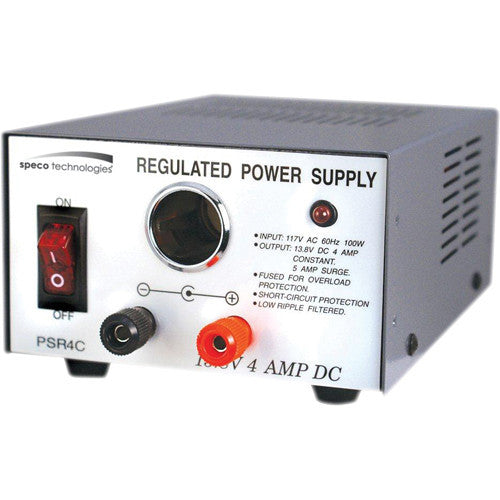 Speco Technologies PSR-4C 12V Power Supply with Cigarette Lighter Adapter