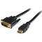 StarTech HDMI Male to DVI-D Male Cable (10', Black)