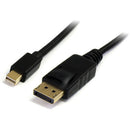 StarTech Mini DisplayPort Male to DisplayPort Male Adapter Cable (10', Black)