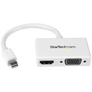 StarTech 2-in-1 Mini DisplayPort to HDMI/VGA Travel Adapter Converter (White)