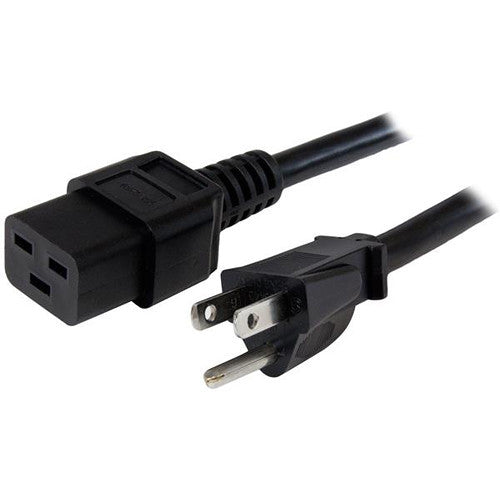 StarTech NEMA 5-15P to C19 Computer Power Cord (10', 14 AWG)