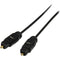 StarTech Toslink Digital Optical SPDIF Audio Cable (Black, 10')
