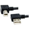 StarTech 3' (0.9m) A Male Right Angle to B Male Right Angle USB Cable (Black)