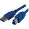 StarTech 1' (0.3m) SuperSpeed USB 3.0 A to B Cable Male/Male (Blue)