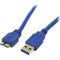 StarTech 1' (0.3m) SuperSpeed USB 3.0 A to Micro B Cable (Blue)