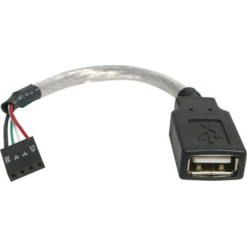 StarTech 6" USB A Female to USB Motherboard 4-Pin Header Adapter