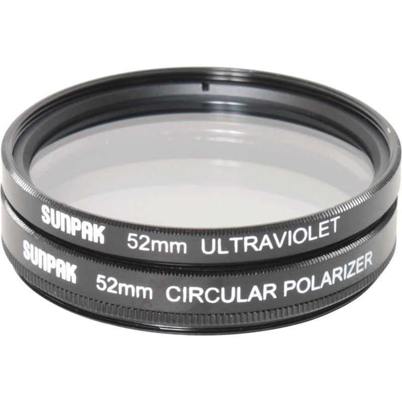 Sunpak 52mm UV and Circular Polarizer Filter Kit