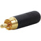 Switchcraft 2-Conductor Shielded RCA Straight Plug (Black Handle and Gold Plug)