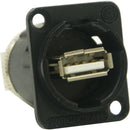 Switchcraft EH Series USB A Female to USB B Female Connector (Black Chrome Finish)