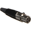 Switchcraft TA3FX Tini-QG 3-Pin Mini-XLR Female Cable Mount Connector (Nickel)