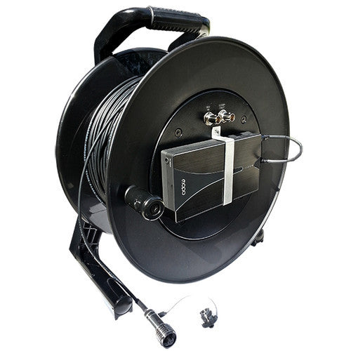 Tactical Fiber Systems CamLink Plus Fiber Transmission System Cable Reel with Built-In 3G-HD/SD-SDI Transmitter & Receiver (LC Connector, 1 Fiber, Single Mode, 1500')