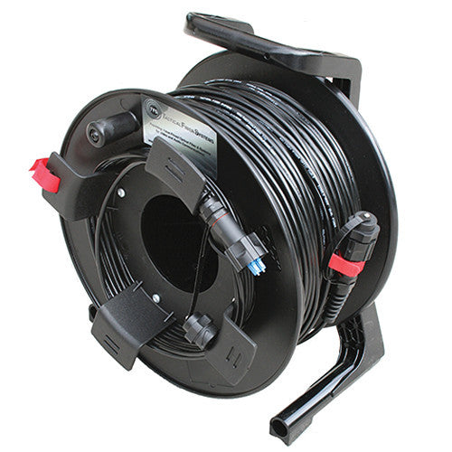 Tactical Fiber Systems TF-2BE1250TFR Tactical Fiber Cable on Reel with BullsEye Connectors (1250')