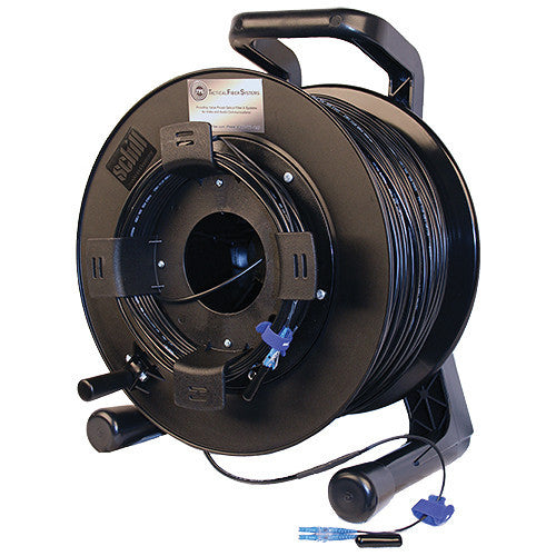 Tactical Fiber Systems DuraTAC Armored SM Tactical Fiber Cable & Reel with 2 LC Connectors (1750')