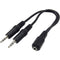 Tera Grand 3.5mm Female to 2 3.5mm Male Splitter Cable (6")