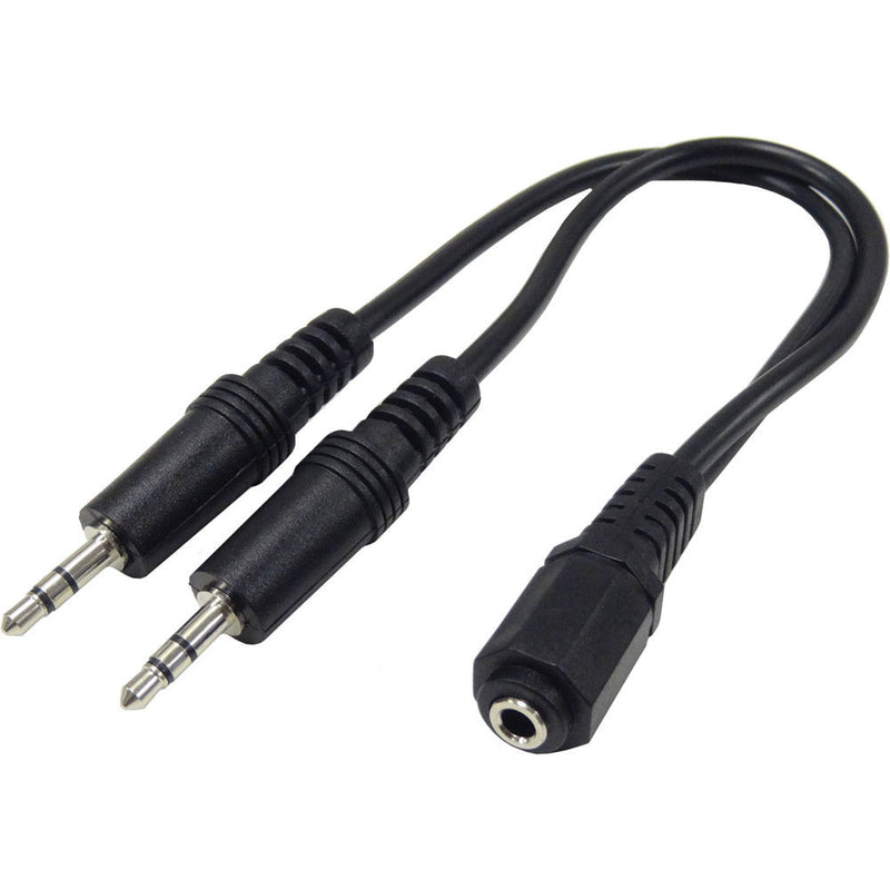 Tera Grand 3.5mm Female to 2 3.5mm Male Splitter Cable (6")