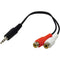 Tera Grand 3.5mm Male to 2 RCA Female Splitter Cable (6")