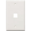 Tera Grand Wall Plate for Keystone Insert (1-Hole, White)