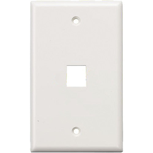 Tera Grand Wall Plate for Keystone Insert (1-Hole, White)