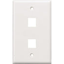 Tera Grand Wall Plate for Keystone Insert (2-Hole, White)