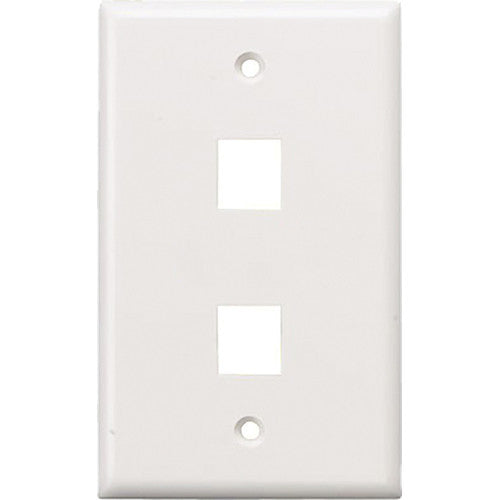 Tera Grand Wall Plate for Keystone Insert (2-Hole, White)