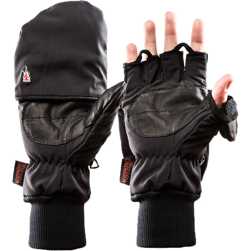 The Heat Company Heat 2 Softshell Mittens/Gloves (Size 10, Black)