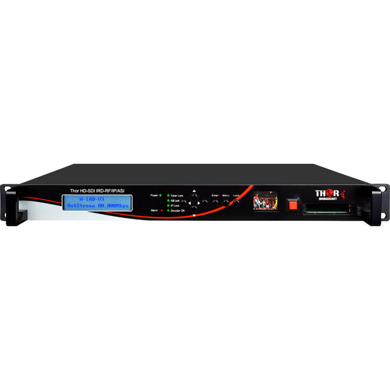 Thor Fiber ATSC Broadcast Integrated Receiver Decoder System for 8VSB/ DVB-ASI/ or IP to 3G-SDI/ HDMI/ YPbPr/ and CVBS Outputs