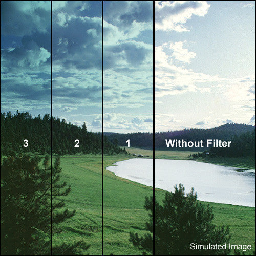 Tiffen 5.65 x 5.65" 1 Tropic Blue Hard-Edge Graduated Filter