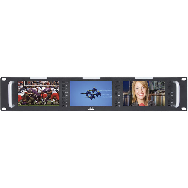 Tote Vision Triple 5" LCD Monitor Rackmount (2RU)