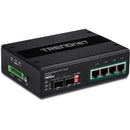 TRENDnet 6-Port Industrial Gigabit PoE+ Din-Rail Switch 12 - 56 V