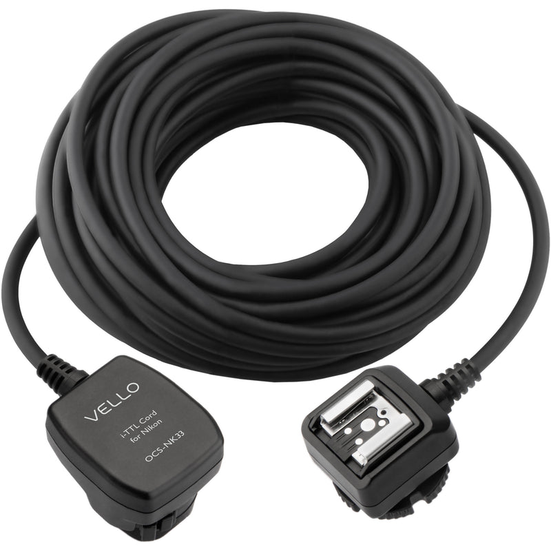 Vello Off-Camera TTL Flash Cord for Nikon Cameras (33')